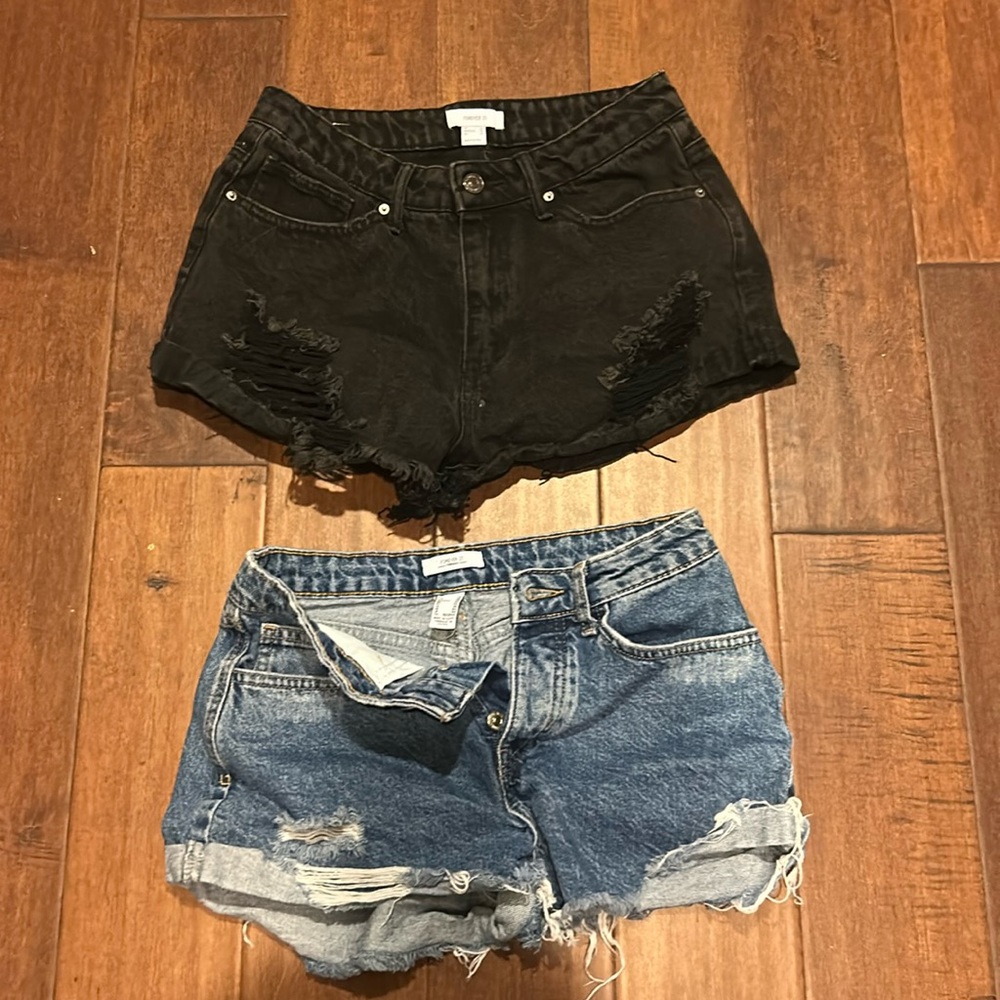 Bundle of 2 forever 21 shorts black 28 Blue 25